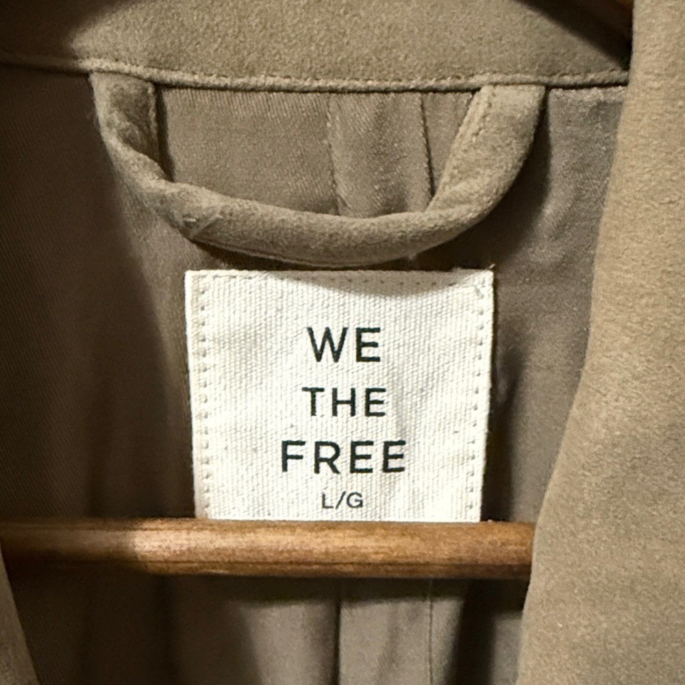 New! Free People Faux Suede Boxy Trucker Jacket Chore Coat - Picture 7 of 10